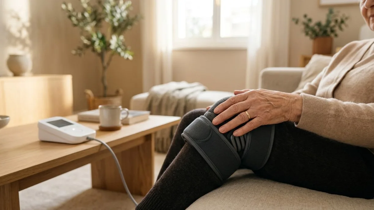 Persona che utilizza un dispositivo terapeutico