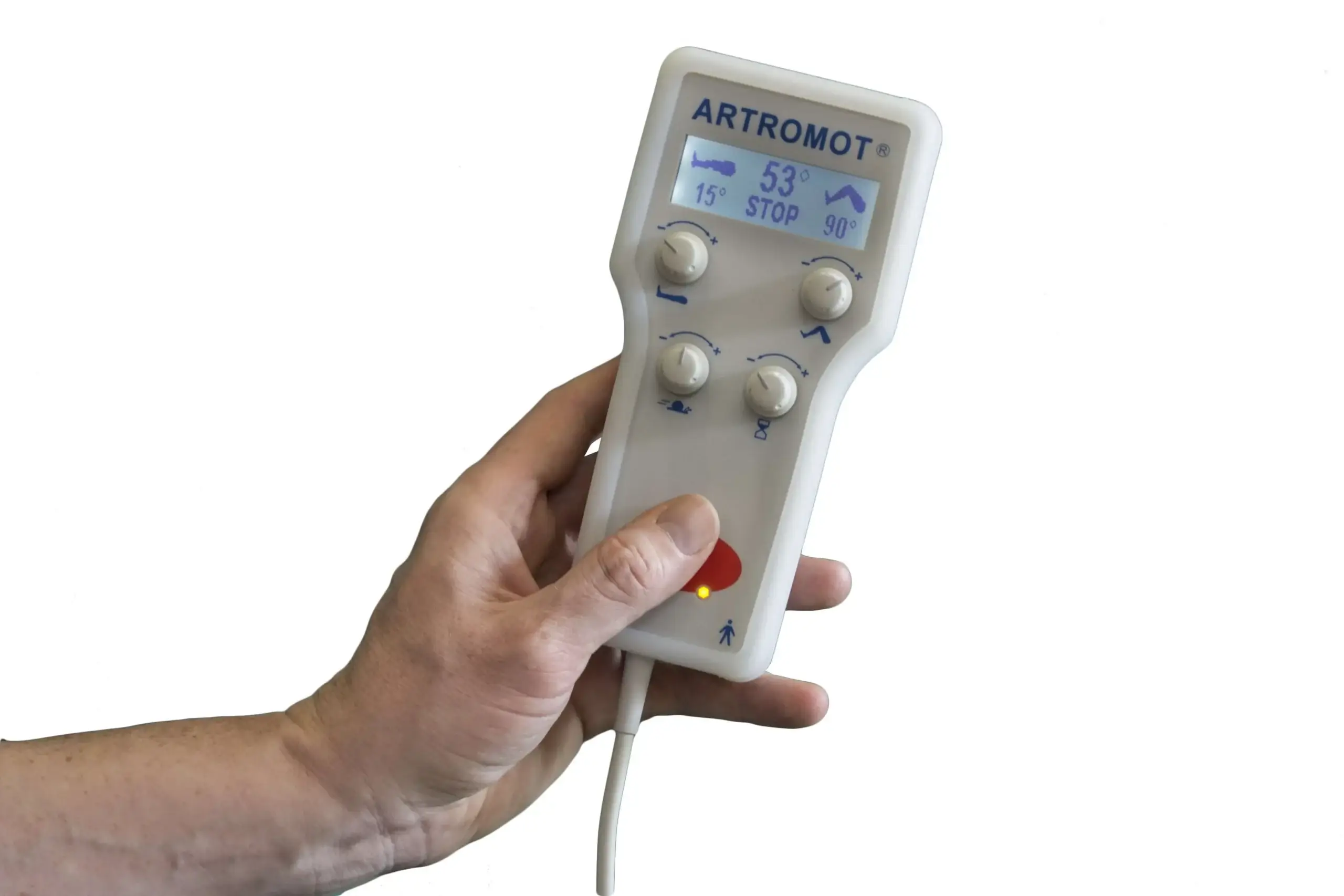 Regolazione dei gradi di flessione del Kinetec